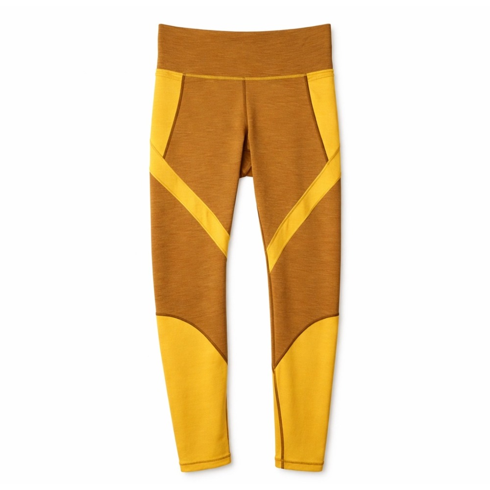 Lululemon Colorblock Leggings Yellow Gold High Rise Athletic Tight Size 8